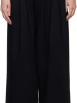 Hyein Seo Black Wide Wool Trousers