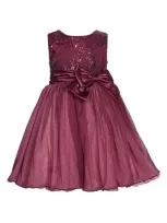 Iris & Ivy Kids' Sequin & Lace Party Dress In Burgundy