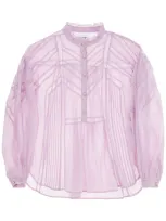 Isabel Marant Étoile Cotton Gelma Blouse For In Purple