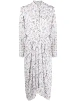 Isabel Marant Étoile Crystal-print Shirtdress In Weiss