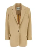 Isabel Marant Étoile Isabel Marant Etoile Woman Beige Wool Blend Cikaito Blazer In Brown