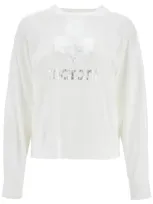 Isabel Marant Étoile Klowia T-shirt With Metallic Logo Print In White