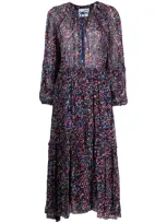 Isabel Marant Étoile Tie-neck Dress In Multicolor