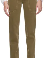 Isabel Marant Khaki Brinley Jeans In Bronze