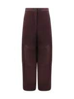 Jil Sander Viscose Blend Pants In Plum