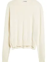 Jil Sander Seamless Crewneck Sweater In Natural