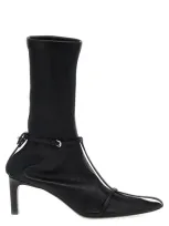 Jil Sander Pointed Ankle Boots In Black