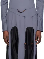 J.kim Gray Amulets Midi Dress In Dark Grey/black