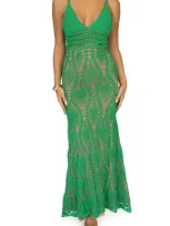 Jluxlabel Great Escape Crochet Dress In Green