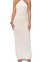 Jluxlabel Overseas Open Stitch Maxi Dress In White