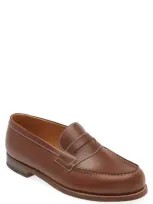 Jm Weston 180 Penny Loafer In Brown