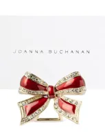 Joanna Buchanan Enamel Bow Placecard Holders, Set Of 4 In Red