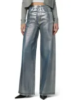 Joe's The Mia Metallic High Waist Wide Leg Jeans In Party Indigo