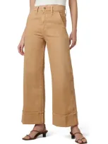 Joe's The Trixie Cuff High Waist Wide Leg Trouser Jeans In Doe