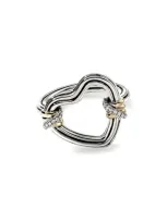 John Hardy Bamboo Collection Heart Ring In Silver/ Gold