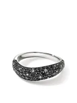 John Hardy Sterling Silver Surf Diamond Ring