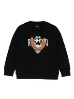 John Richmond Junior Kids' Logo-print Sweatshirt In Black