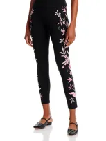 Johnny Was Rosalyn Embroidered Leggings In Black