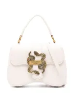 Just Cavalli Iconic Snakes-plaque Tote Bag In Pink