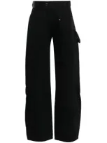 Jw Anderson Twisted Cotton Workwear Jeans In Black