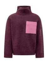 Jw Anderson Sweater With Logo In Burgunderrot