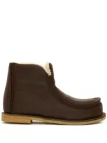 Jw Anderson Padded Ankle Boots In Brown