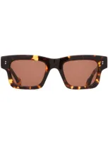 Jw Anderson Jwa02-rectangle Sunglasses In Brown