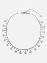 Kamyen The Eye 18kt White Gold Choker With Enamel And Diamonds In Silver