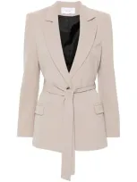 Kaos Belted Blazer In Neutrals