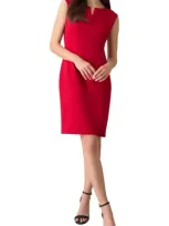 Kasper Cutout Sheath Dress In Fire Red