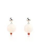 Keane Orb Drop Glass Earrings In Pink