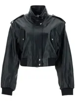 Khaite Kember Black Leather Jacket