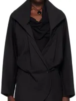 Kiko Kostadinov Black Venari Tailored Blazer In Night Black