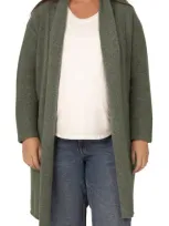 Kindred Bravely Chloe Fuzzy Oversize Cardigan In Thyme