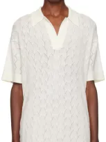 King & Tuckfield Off-white Lightweight Polo In Vanilla Ice