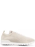 Kiton Fully-perforated Low-top Sneakers In White