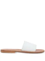 Kjacques Capri Leather Sandals In White