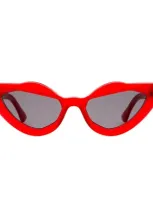 Kuboraum Maske Y8 Rd 2grey Sunglasses In Red