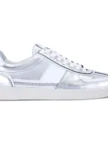 Kurt Geiger Metallic Lloyd Sneakers In Silver