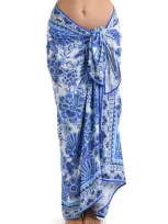 La Blanca Beyond Print Cover-up Pareo In Blue