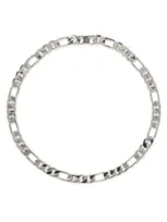 Lady Grey Large Figaro Chain Necklace In Metallic