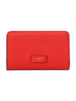 Lancel Compact Wallet In Red