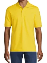 Lands' End Short Sleeve Comfort-first Mesh Polo Shirt In Primrose Yellow