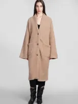 Laneus Coat In Camel Wool