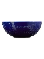 Le Creuset Olive Branch Stoneware Bowl In Indigo