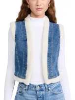 Le Jean Celeste Sherpa Vest Desert