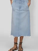 Le Jean Jocelyn Denim Skirt In Field Of Dreams