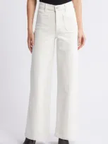 Le Jean Virginia High Waist Wide Leg Jeans In Bone