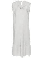 Lemaire Cowl-neck Sleeveless Midi Dress In Grau