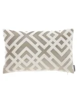 Lili Alessandra Carlo Fawn Velvet Pillow, 14" X 22" In Beige